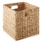 Casafield Water Hyacinth Storage Baskets, Collapsible Cube Organizers, Woven Bins for Bathroom, Bedroom, Laundry, Pantry, Shelves